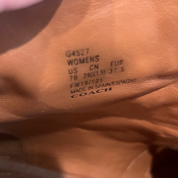 COACH Lace Up Chain Booties Oat Suede G5527 Size 7B VGC! - Picture 10 of 15